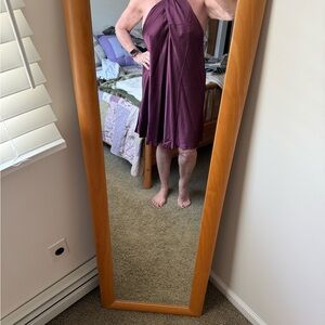 Elegant Purple Halter Dress